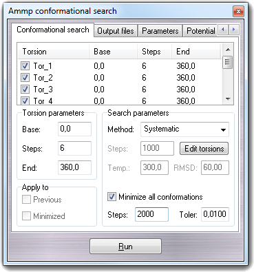 Conformational search