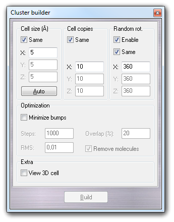 Cluster builder