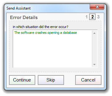 Error details