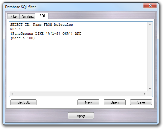 SQL editor