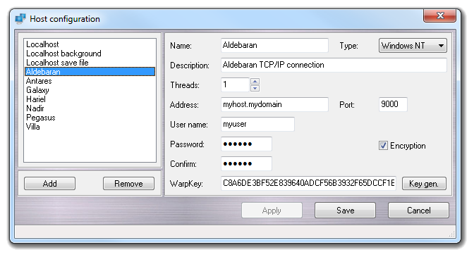 Host configuration