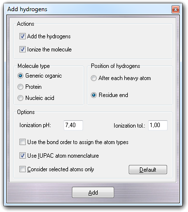 Add hydrogens
