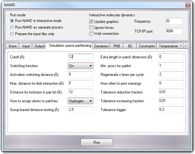 Simulation space partitioning