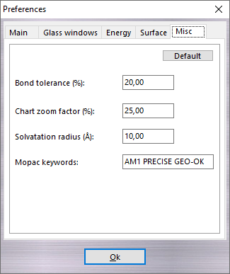 Miscellaneous settings