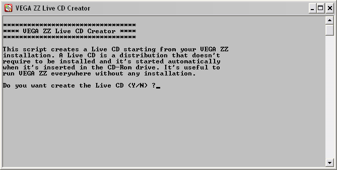 VEGA ZZ Live CD Creator