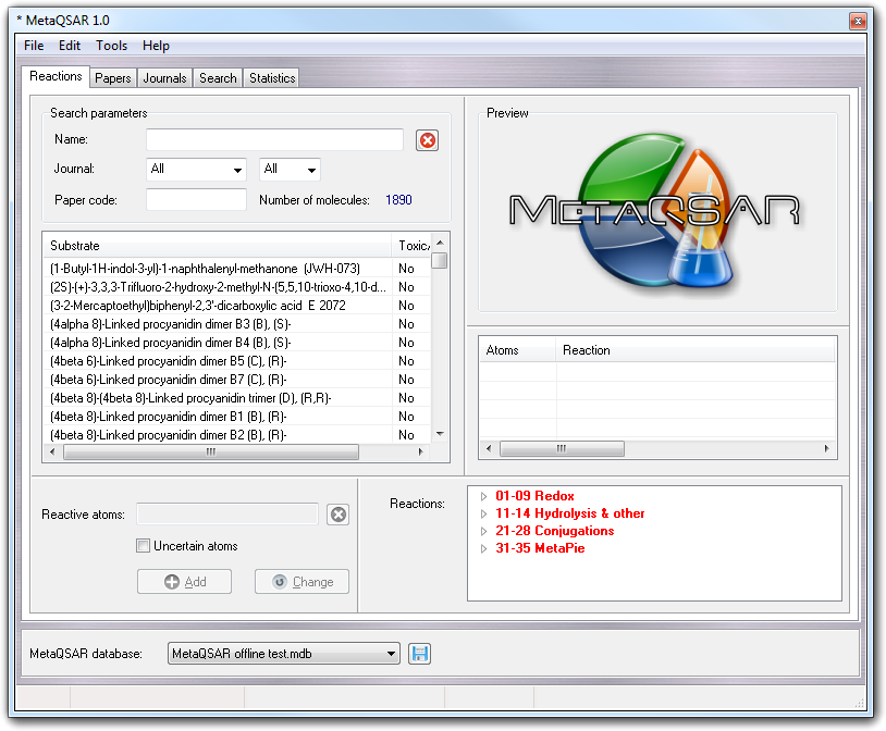 MetaQSAR main window