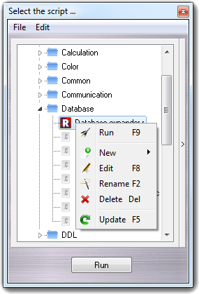 Context menu